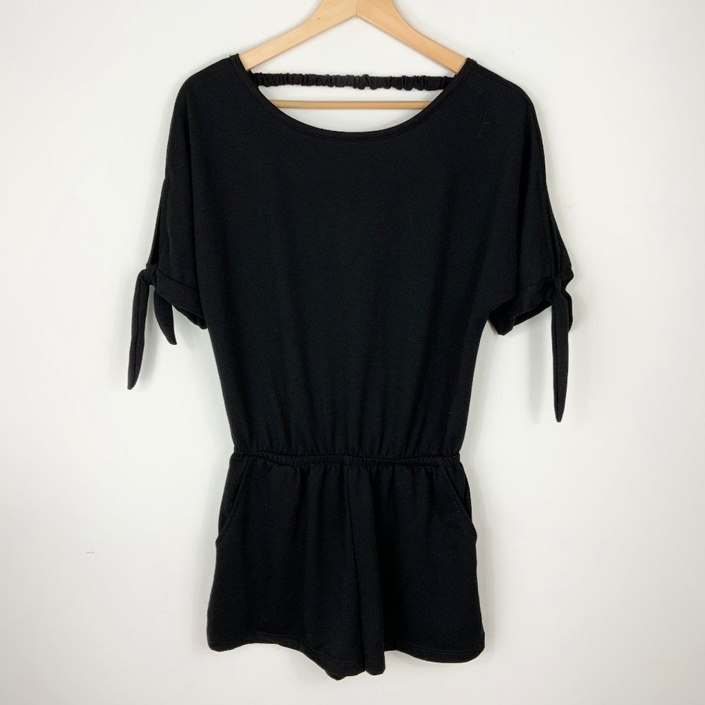 Take a Stand Black Tie Romper
